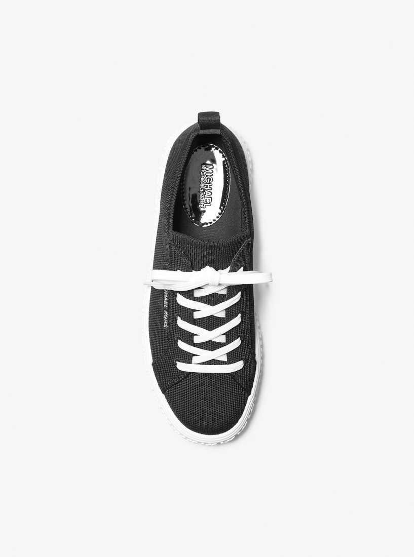 Basket Michael Kors Grove Knit Sneaker Femme Noir | 0819BEDWR