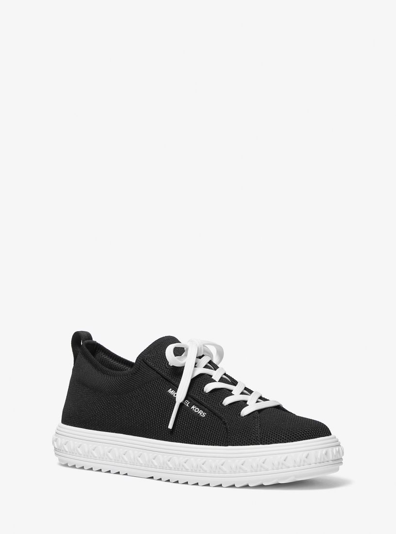 Basket Michael Kors Grove Knit Sneaker Femme Noir | 0819BEDWR