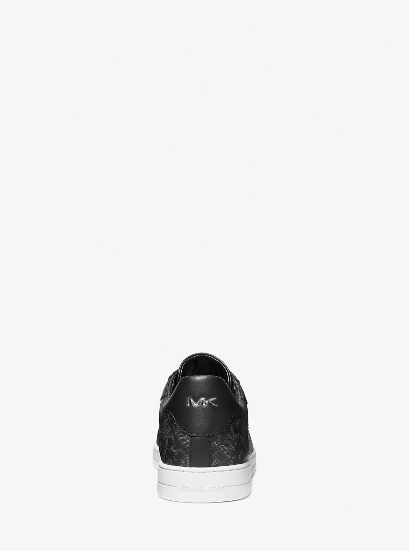Basket Michael Kors Keating Empire Signature Logo and Leather Sneaker Homme Noir | 4103LWJYN