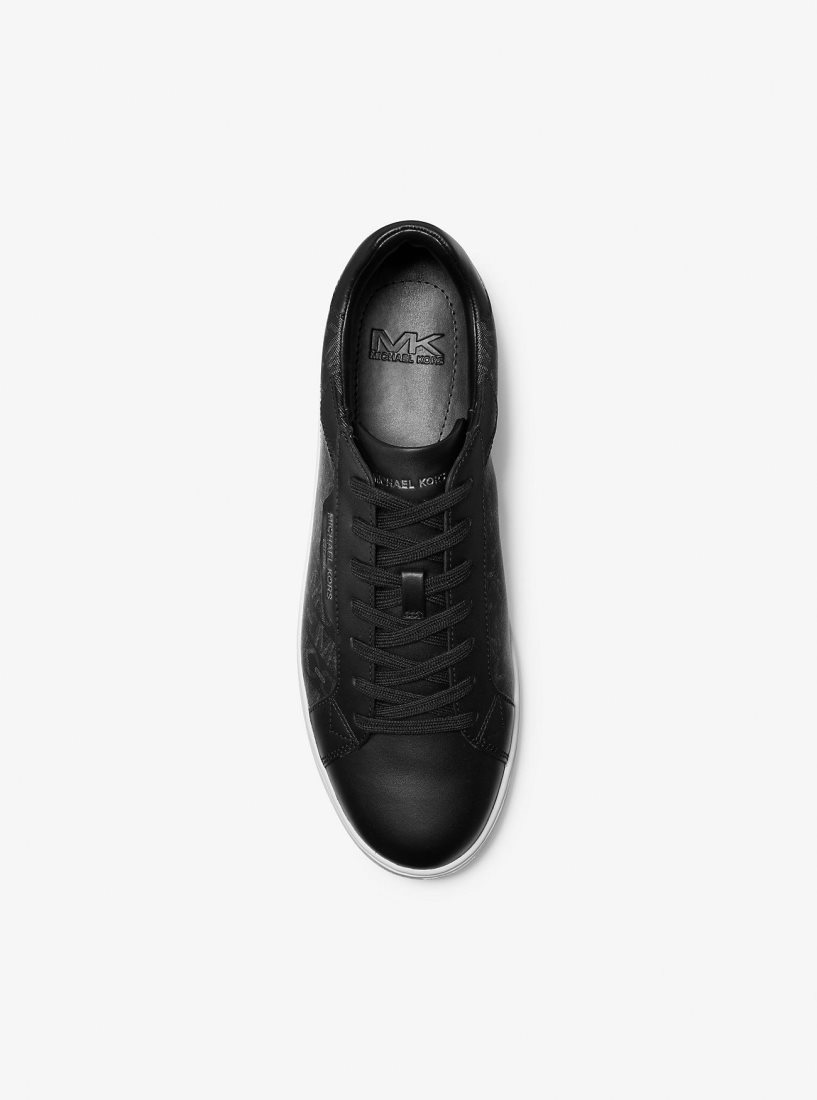 Basket Michael Kors Keating Empire Signature Logo and Leather Sneaker Homme Noir | 4103LWJYN