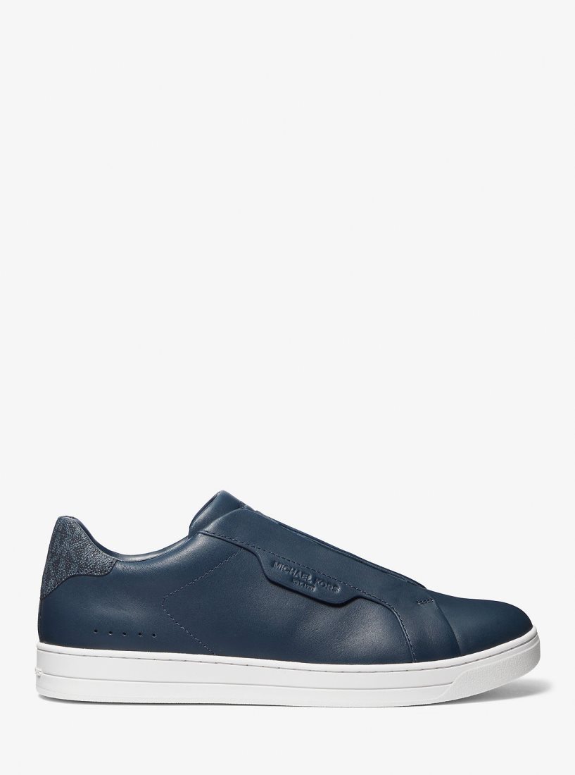 Basket Michael Kors Keating Leather Slip-On Sneaker Homme Bleu Marine | 0583AWJEY