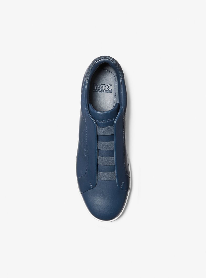 Basket Michael Kors Keating Leather Slip-On Sneaker Homme Bleu Marine | 0583AWJEY