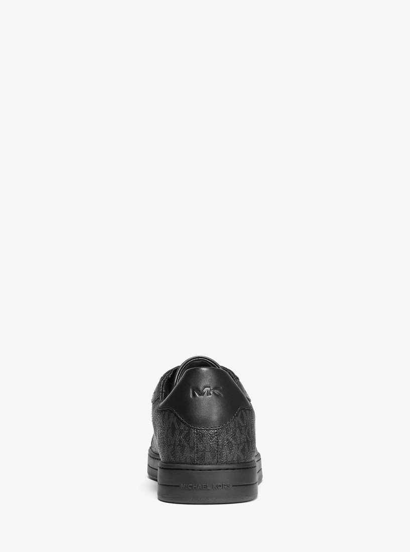 Basket Michael Kors Keating Logo and Leather Sneaker Homme Noir | 1980TGFRS