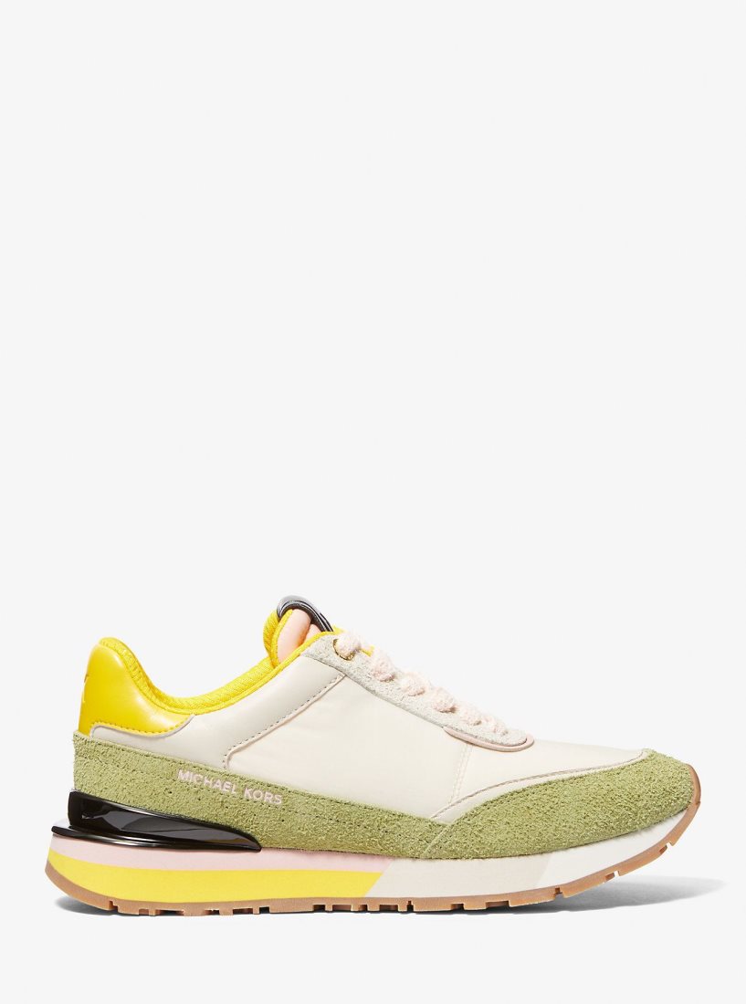 Basket Michael Kors Nova Suede and Nylon Trainer Femme Smky Rse Mlt | 1945AGHIL