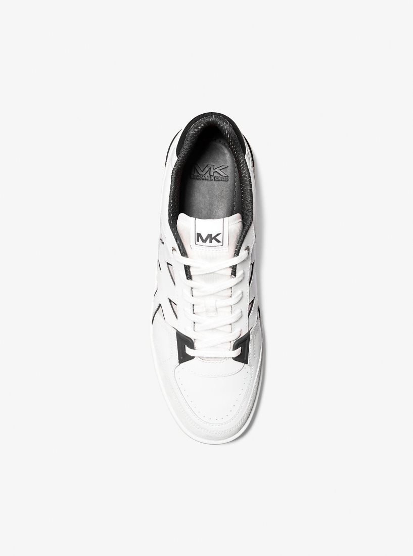 Basket Michael Kors Rebel Leather Sneaker Homme Noir | 2930RPITY