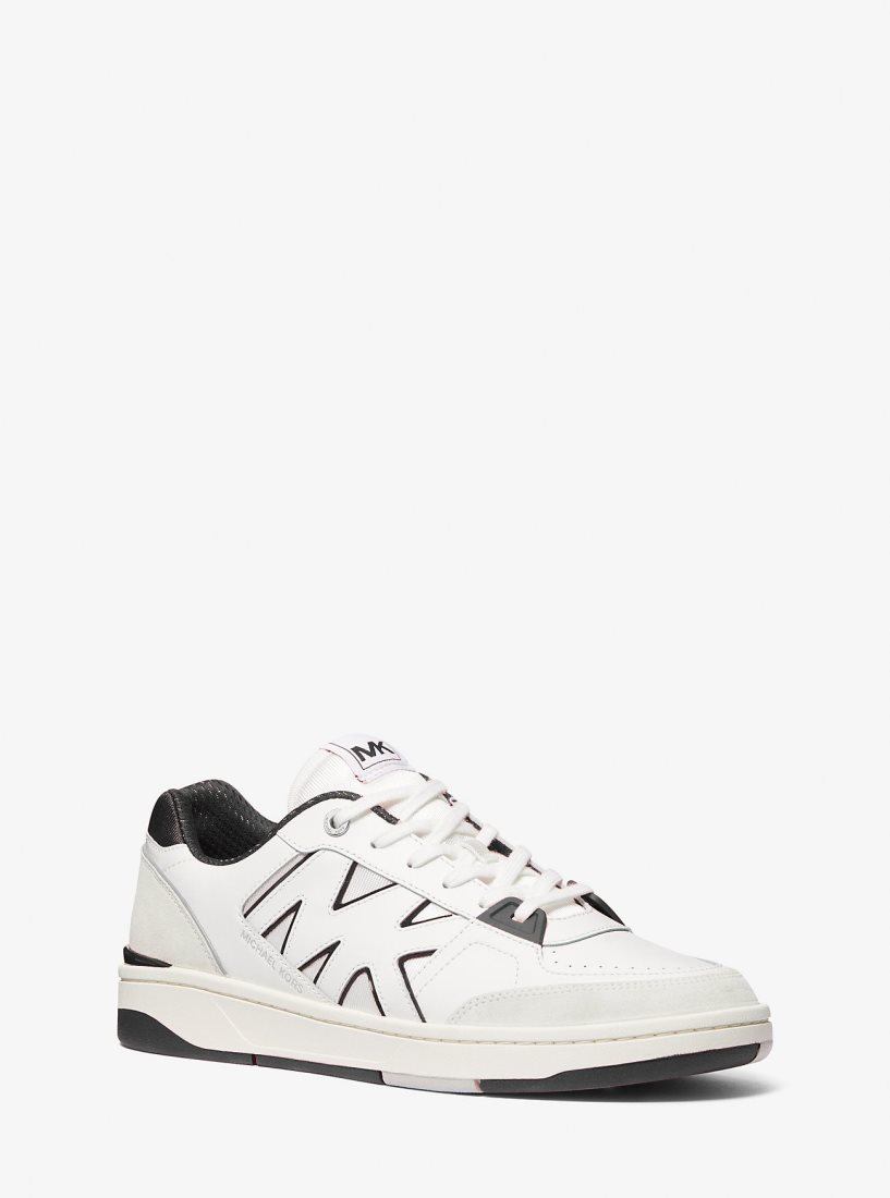 Basket Michael Kors Rebel Leather Sneaker Homme Noir | 2930RPITY