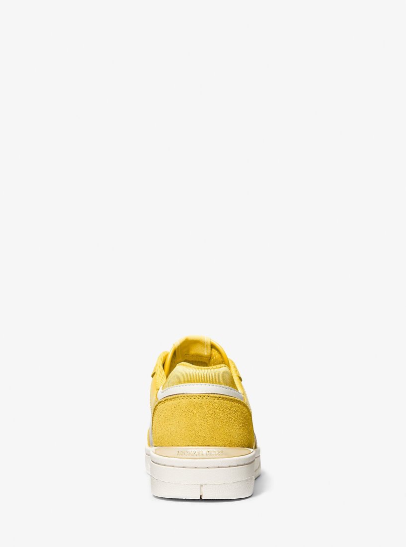 Basket Michael Kors Rebel Leather Sneaker Femme Bright Dandelion | 4196EOUQJ