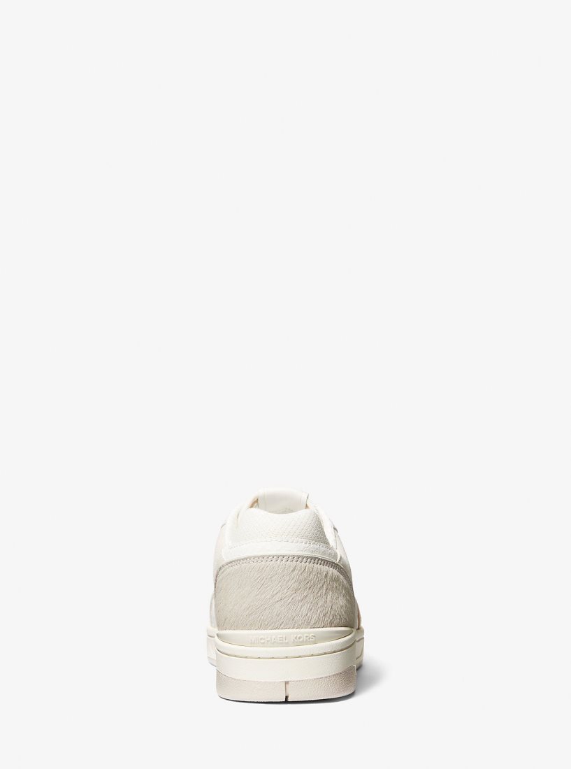 Basket Michael Kors Rebel Mixed-Media Sneaker Homme Beige Multicolore | 3462JYTLH