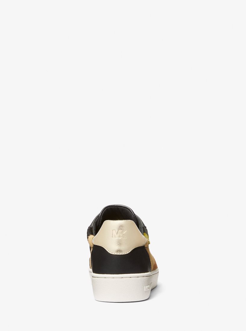 Basket Michael Kors Scotty Camouflage Print Calf Hair Sneaker Femme Vert Olive Multicolore | 1095TCJSR