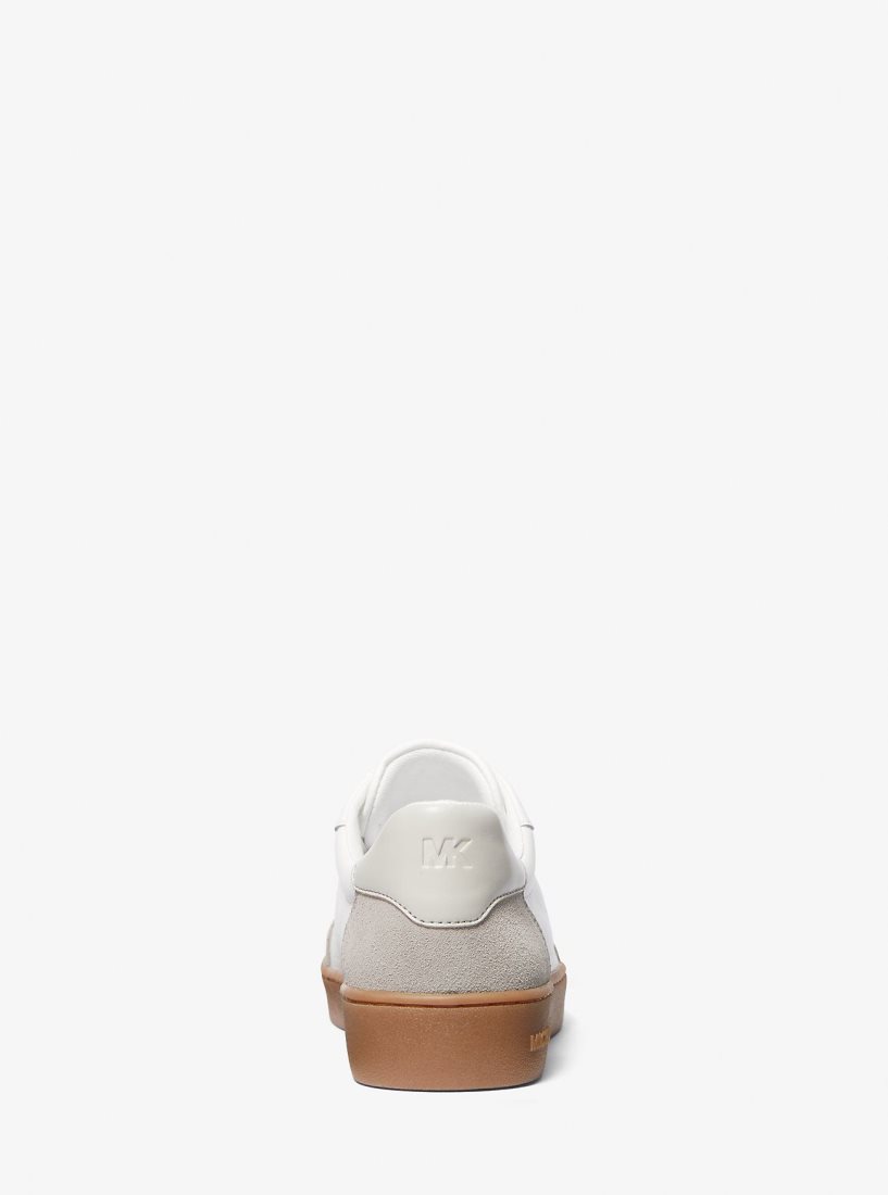 Basket Michael Kors Scotty Leather Sneaker Femme Grise | 0583PSOQF