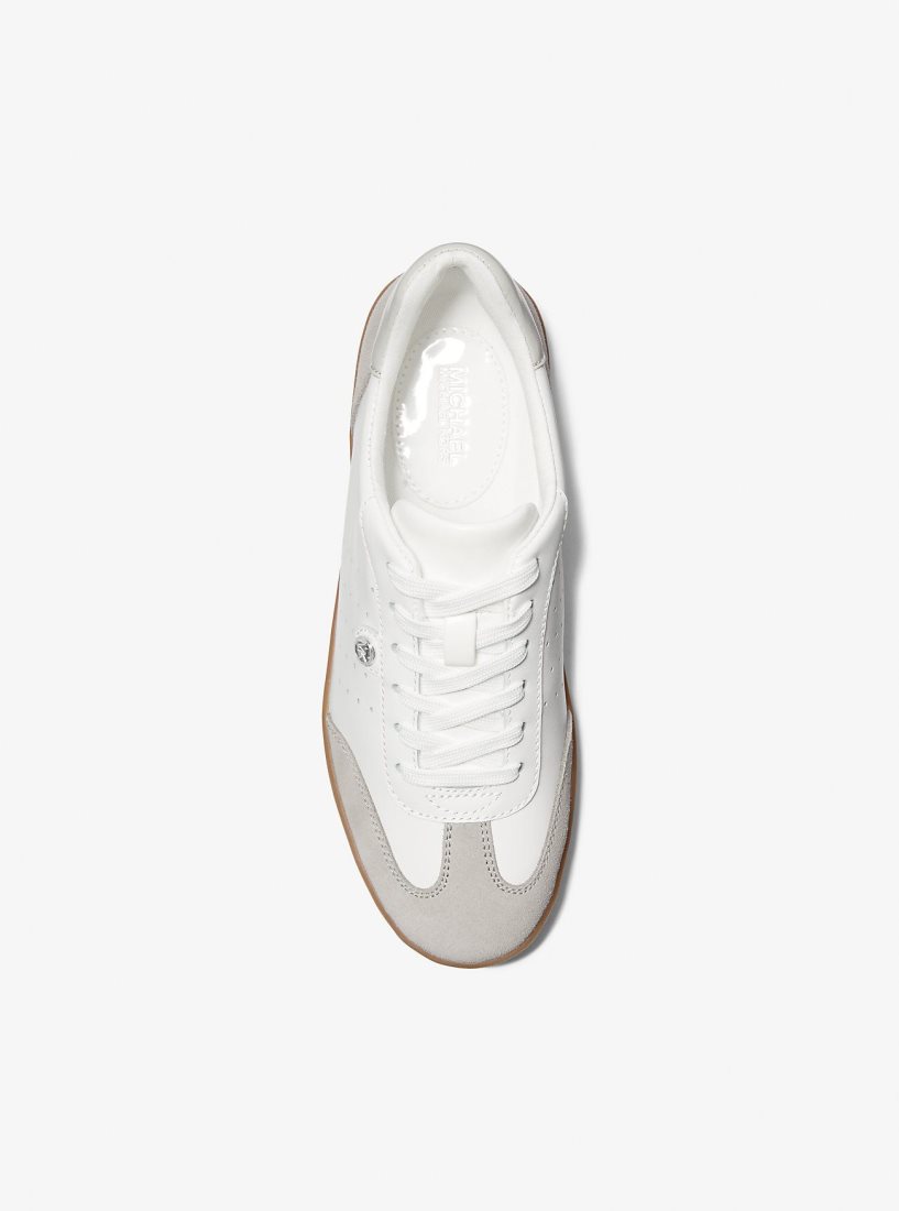 Basket Michael Kors Scotty Leather Sneaker Femme Grise | 0583PSOQF