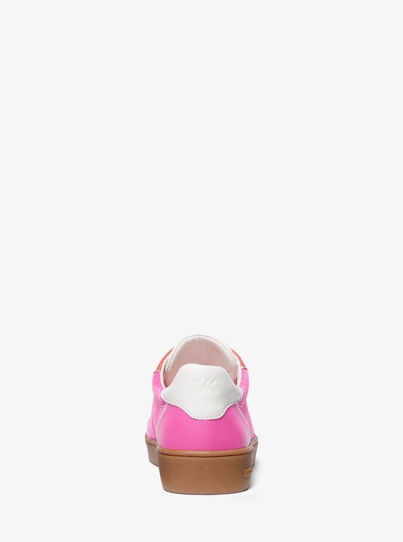 Basket Michael Kors Scotty Suede Sneaker Femme Rose | 0437KNJPL