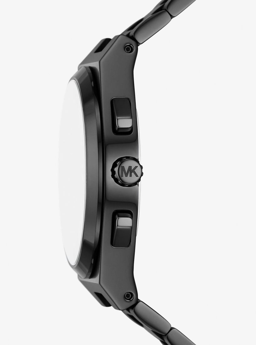 Black-tone Michael Kors Oversized Lennox Black-Tone Watch Homme Noir | 3159ESKUD