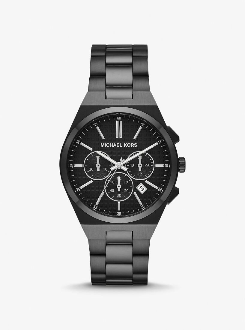Black-tone Michael Kors Oversized Lennox Black-Tone Watch Homme Noir | 3159ESKUD