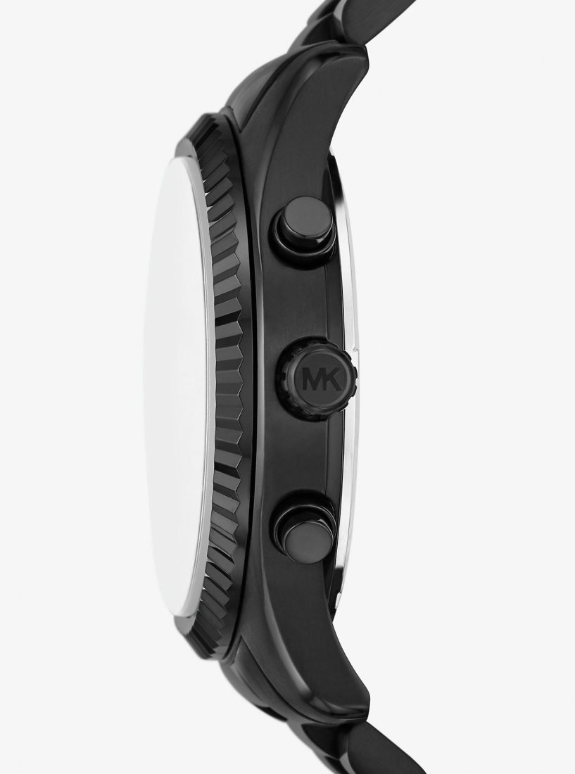 Black-tone Michael Kors Oversized Lexington Black-Tone Watch Homme Noir | 6583MACJY