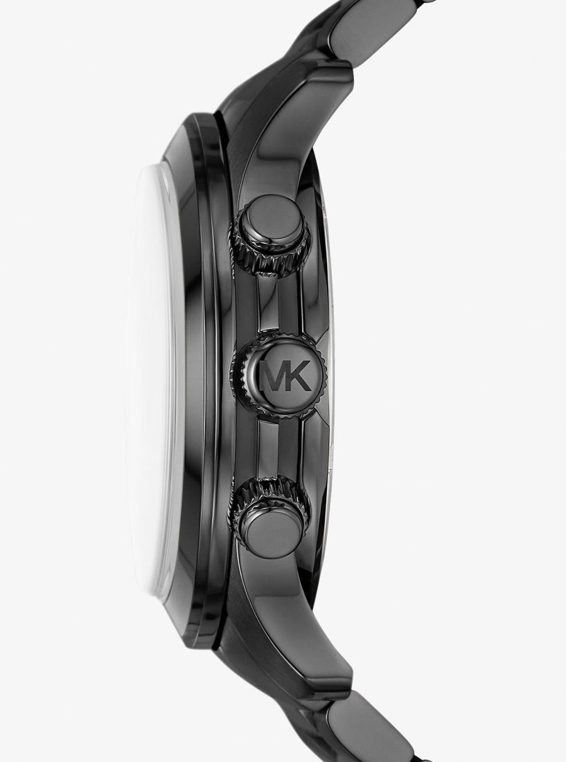 Black-tone Michael Kors Oversized Runway Black-Tone Watch Homme Noir | 7091YANMH