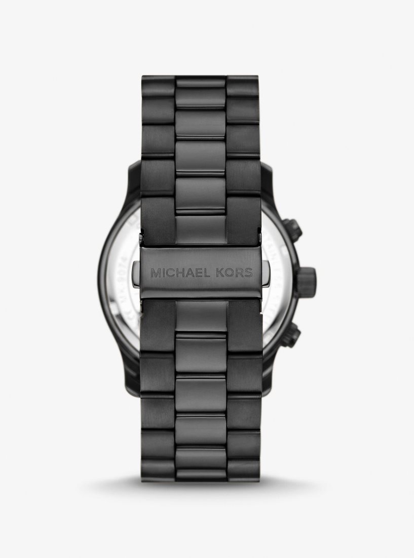 Black-tone Michael Kors Oversized Runway Black-Tone Watch Homme Noir | 7091YANMH