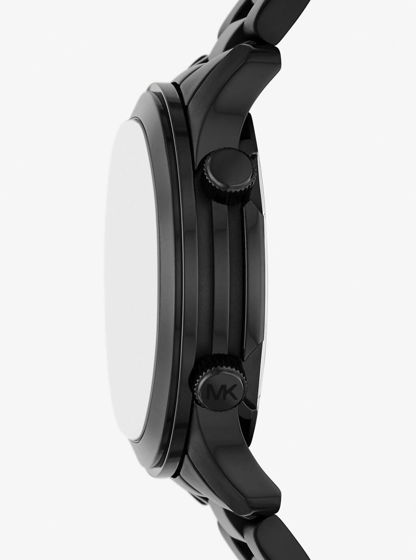 Black-tone Michael Kors Oversized Runway Black-Tone Watch Homme Noir | 5816HQDPS
