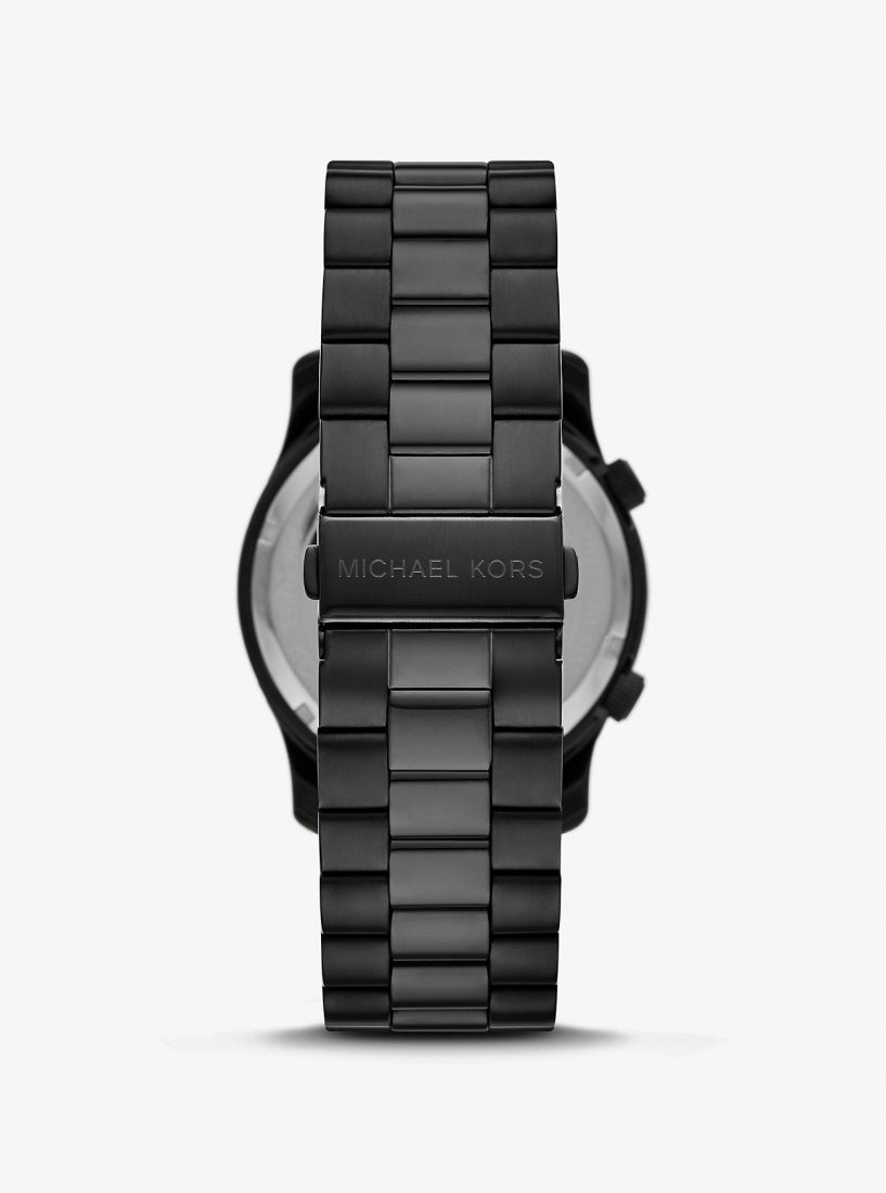 Black-tone Michael Kors Oversized Runway Black-Tone Watch Homme Noir | 5816HQDPS