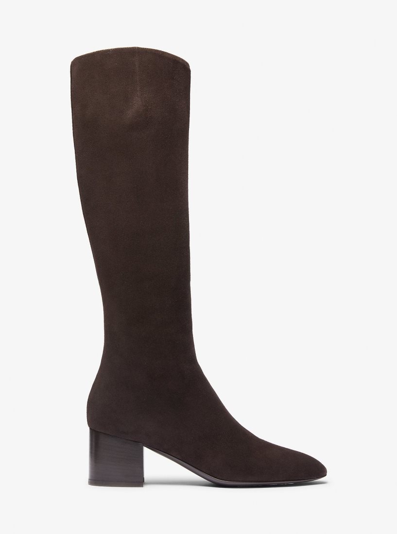 Botte Michael Kors Ali Suede Boot Femme Chocolat | 0531NMZWR