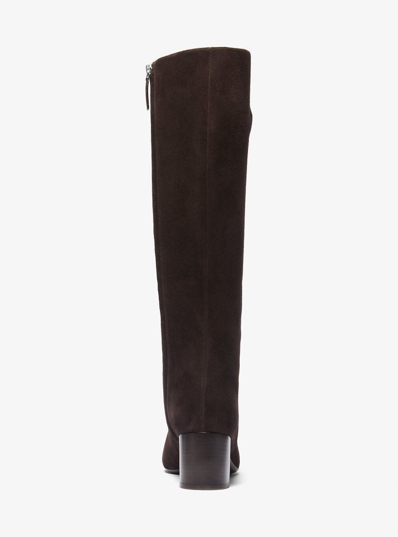 Botte Michael Kors Ali Suede Boot Femme Chocolat | 0531NMZWR
