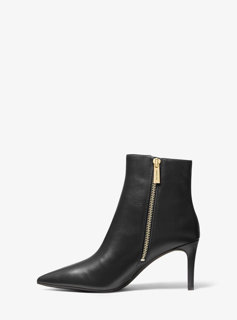 Botte Michael Kors Alina Flex Leather Ankle Boot Femme Noir | 1974BUGIH