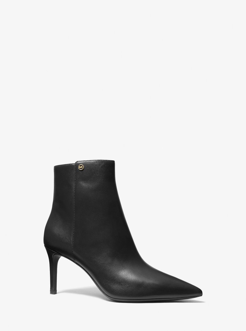 Botte Michael Kors Alina Flex Leather Ankle Boot Femme Noir | 1974BUGIH