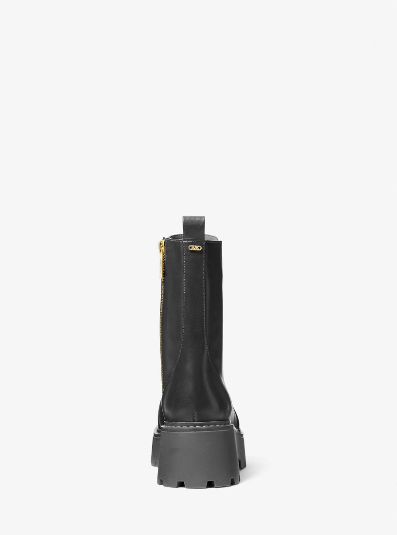 Botte Michael Kors Blake Leather Combat Boot Femme Noir | 0612RJYFV