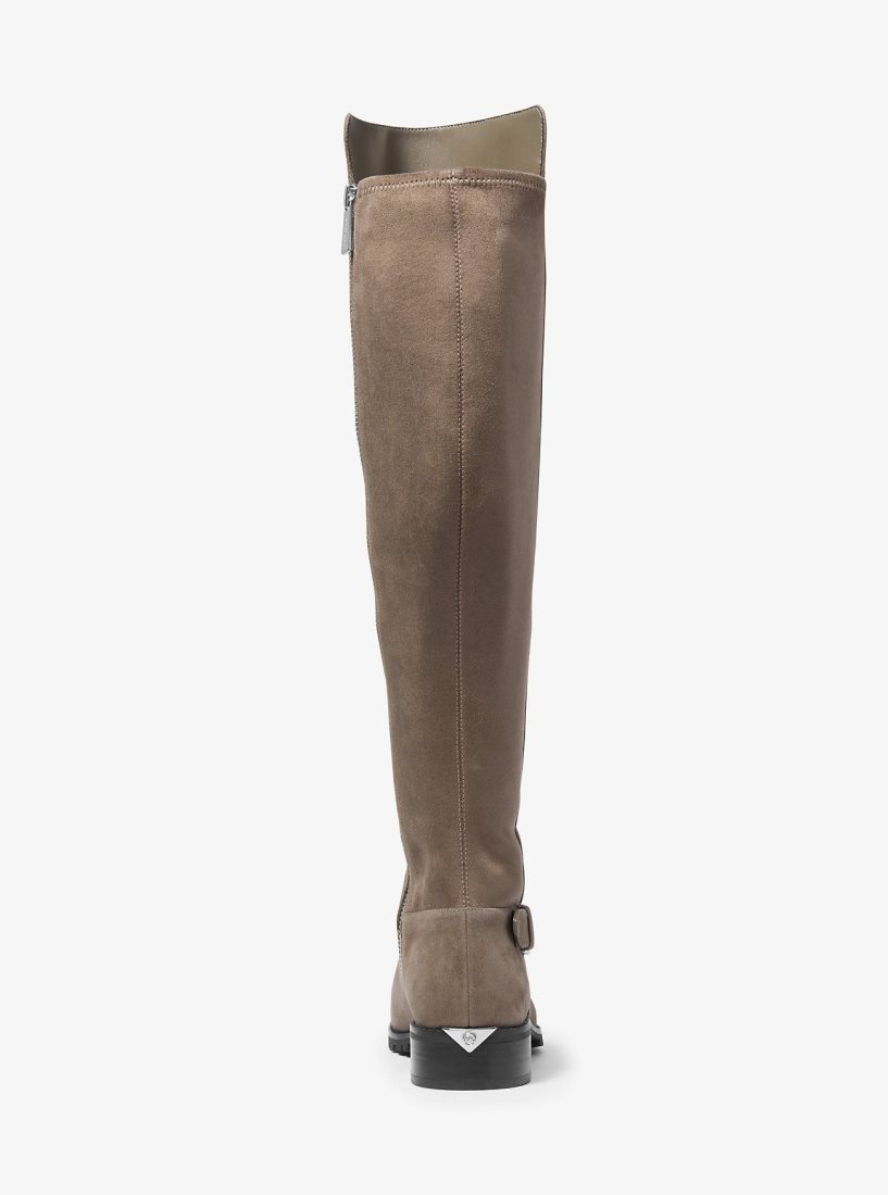 Botte Michael Kors Branson Stretch Suede Boot Femme Marron Clair | 9146BMSYE