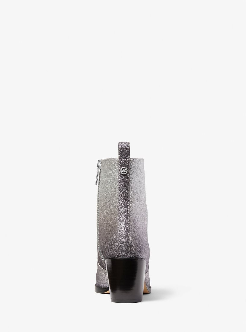 Botte Michael Kors Harlow Glitter Embellished Boot Femme Argent Noir | 3086CXAQO