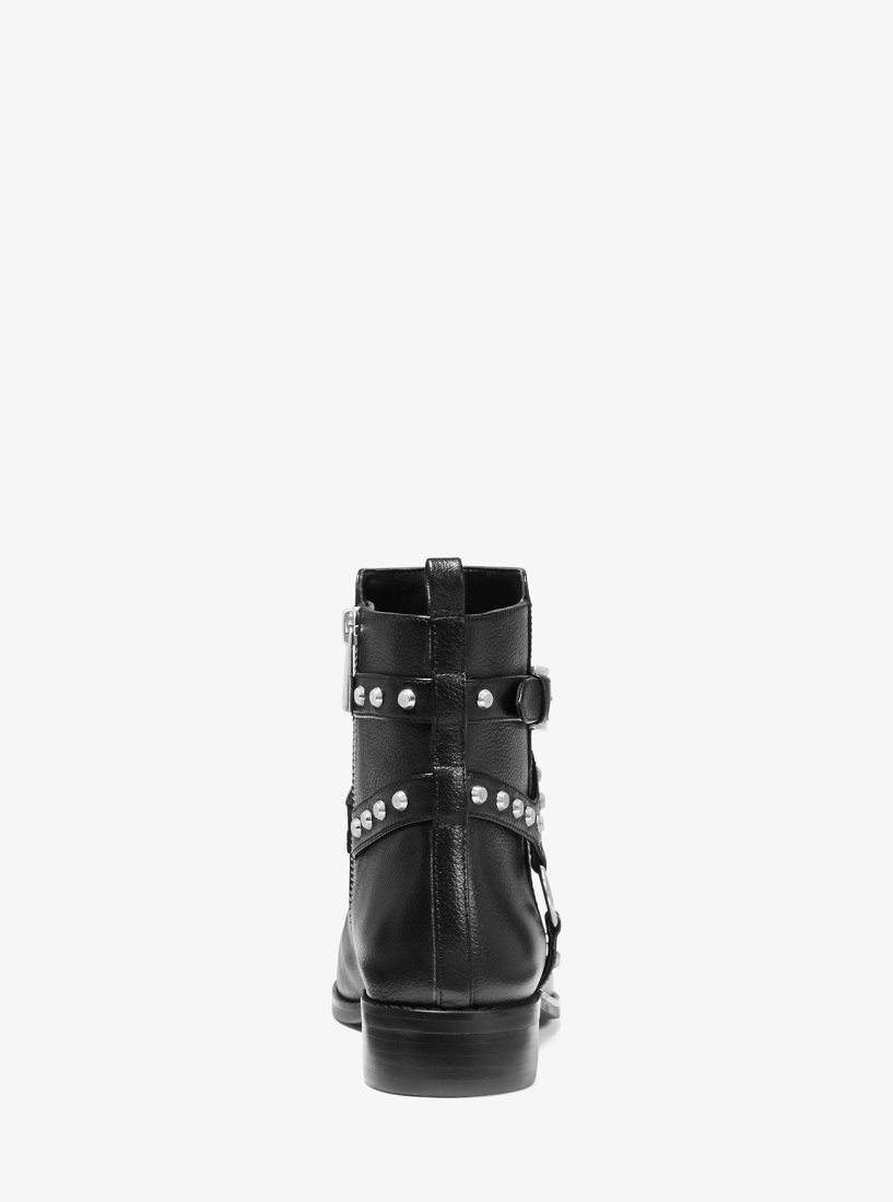 Botte Michael Kors Preston Studded Leather Ankle Boot Femme Noir | 5846FLOBA