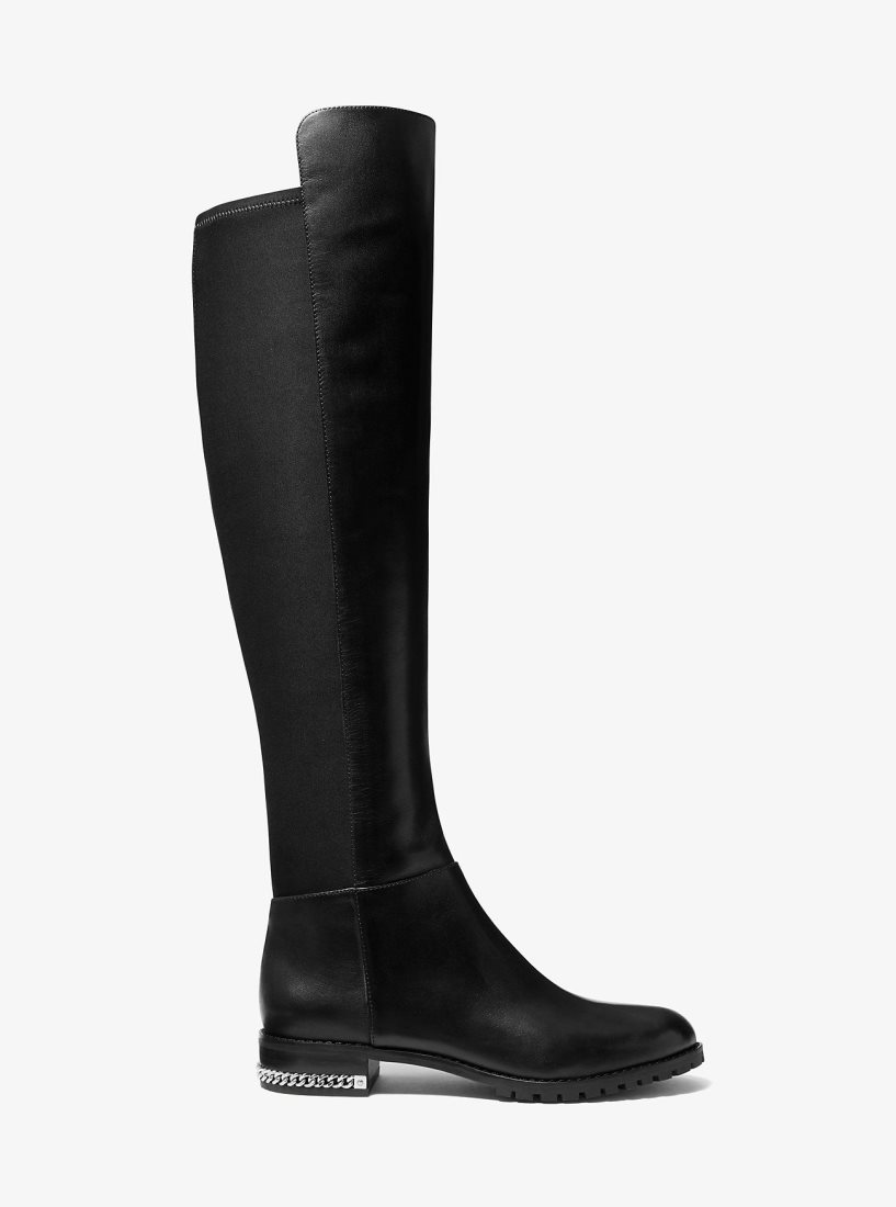 Botte Michael Kors Sabrina Stretch Leather Boot Femme Noir | 7021LCMEI
