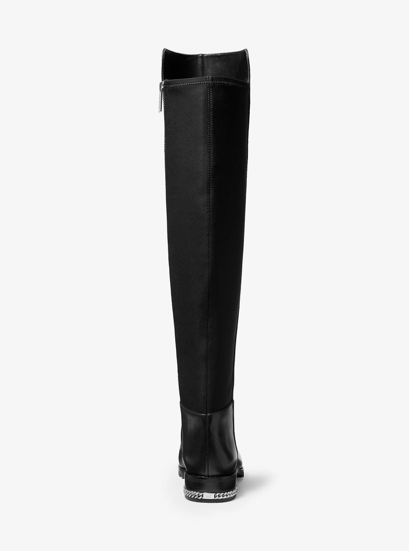 Botte Michael Kors Sabrina Stretch Leather Boot Femme Noir | 7021LCMEI