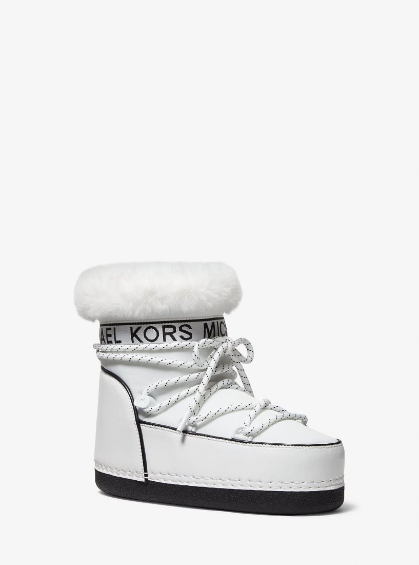 Botte Michael Kors Zelda Nylon Snow Boot Femme Blanche | 8425CNPHE