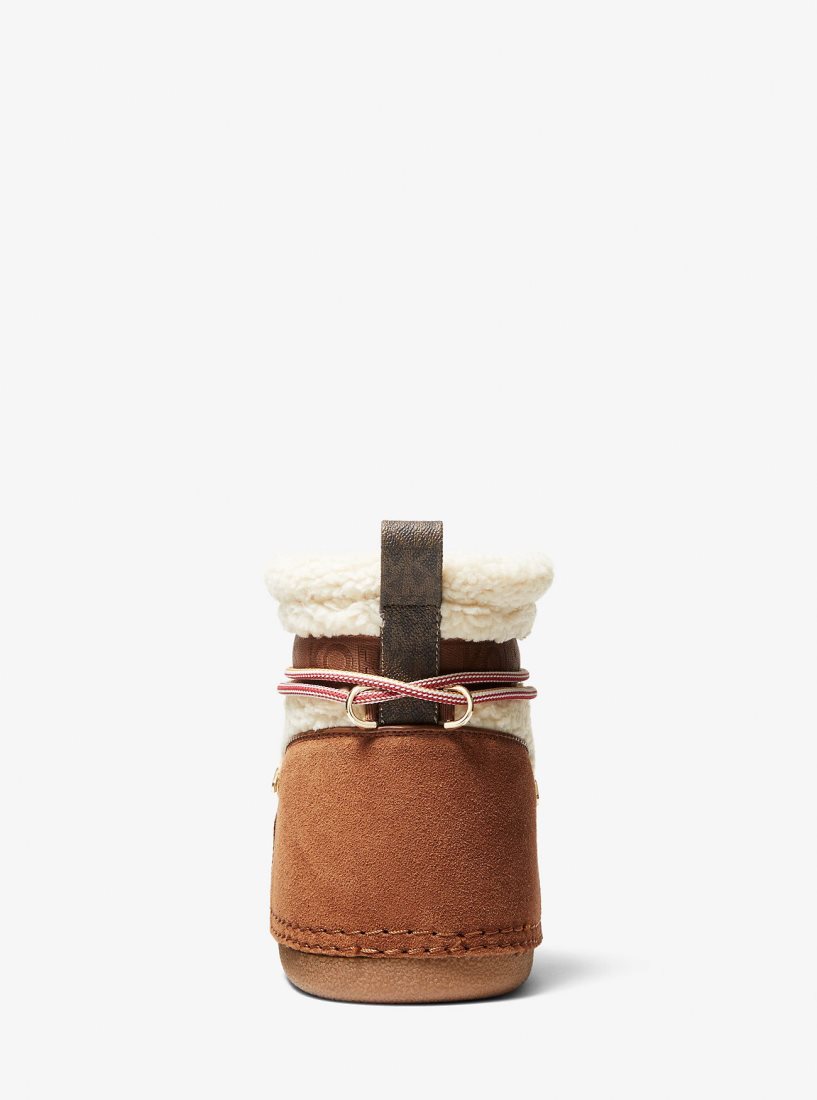 Botte Michael Kors Zelda Sherpa and Faux Suede Boot Femme Beige | 3870AHGEV