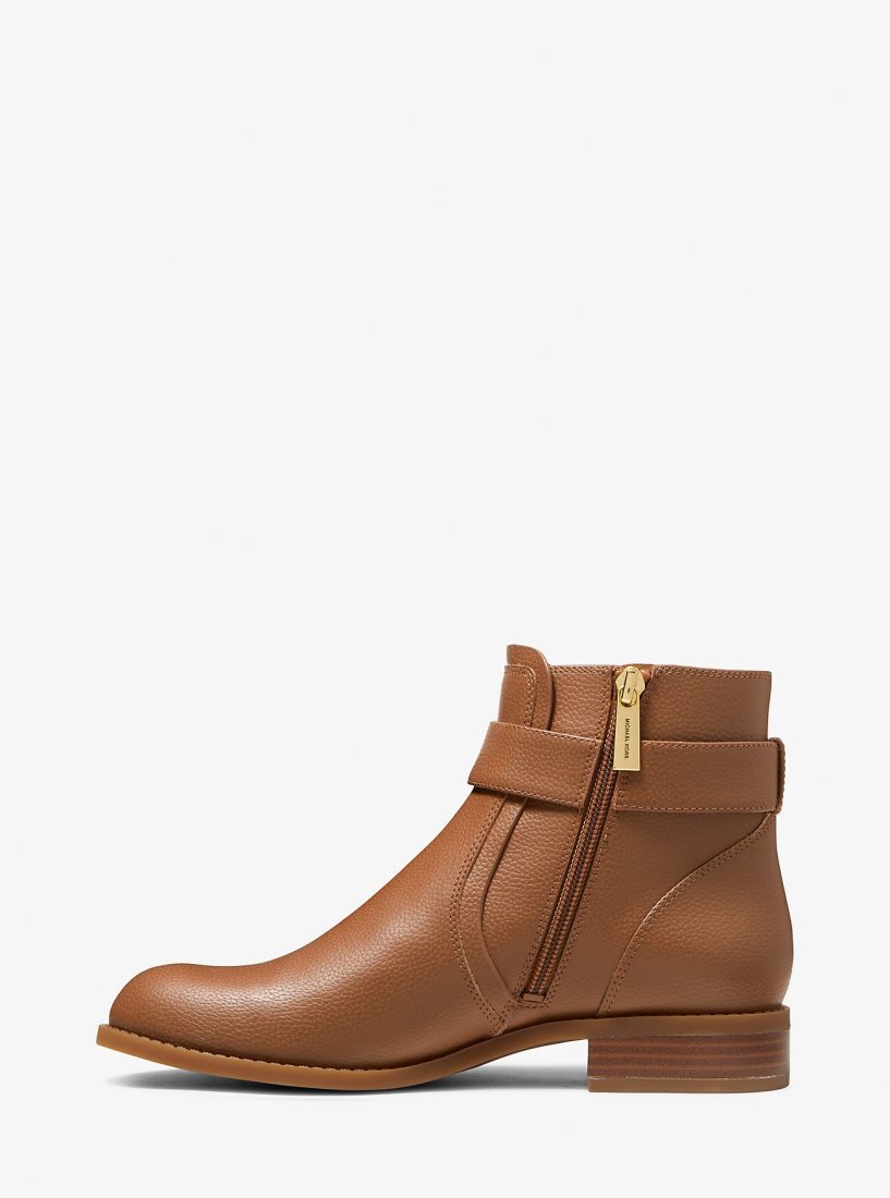 Bottines Michael Kors Jilly Faux Pebbled Leather Ankle Boot Femme Luggage | 5196XSHRP