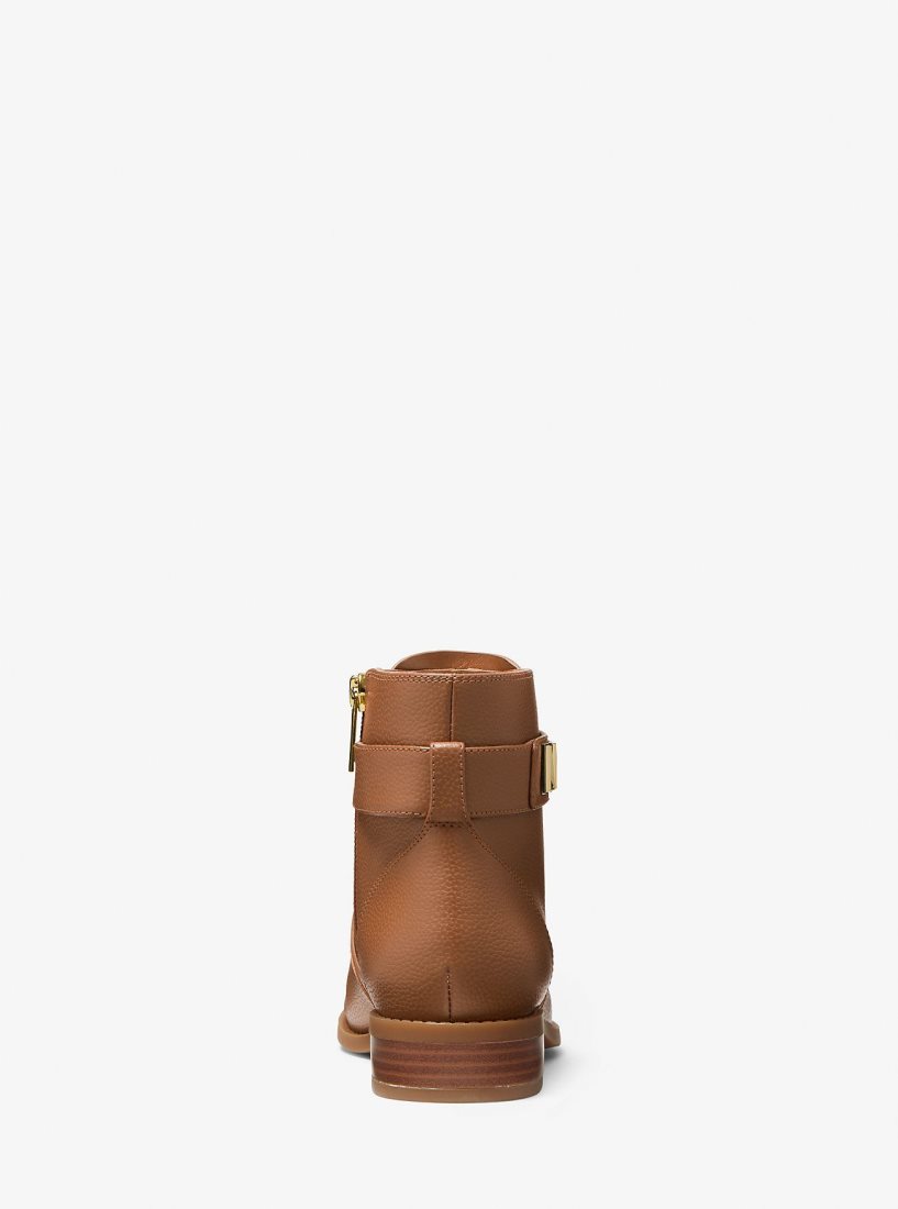 Bottines Michael Kors Jilly Faux Pebbled Leather Ankle Boot Femme Luggage | 5196XSHRP