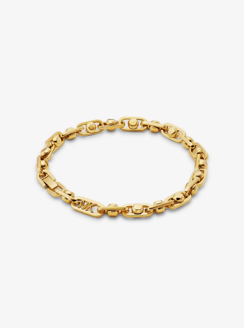 Bracelets Michael Kors Astor Precious Metal-Plated Brass Link Bracelet Femme Doré | 1896FLAUE