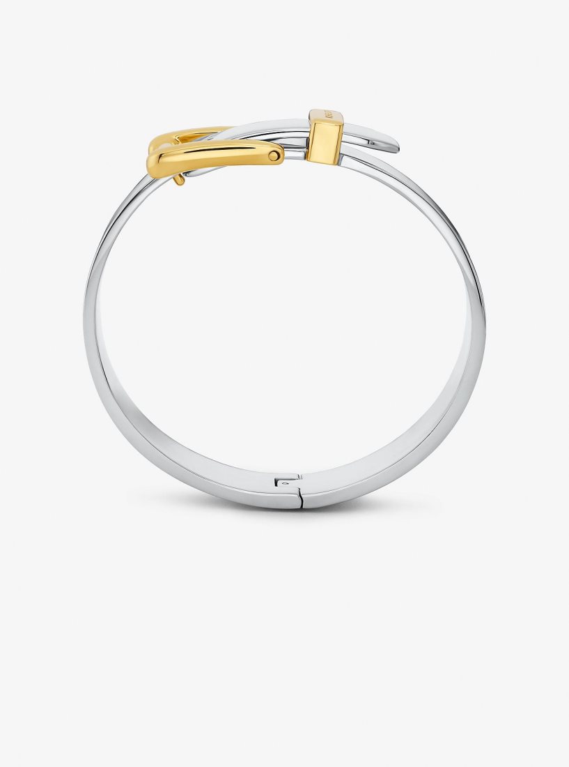 Bracelets Michael Kors Colby Large Precious Metal-Plated Brass Bangle Femme Two Tone | 5186DBJLX