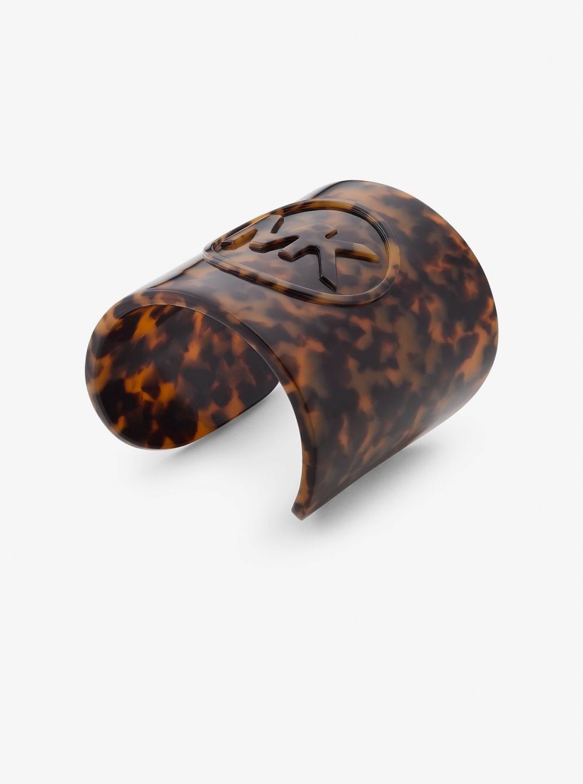 Bracelets Michael Kors Logo Tortoiseshell Acetate Cuff Femme Tortoise | 8439SYRQV