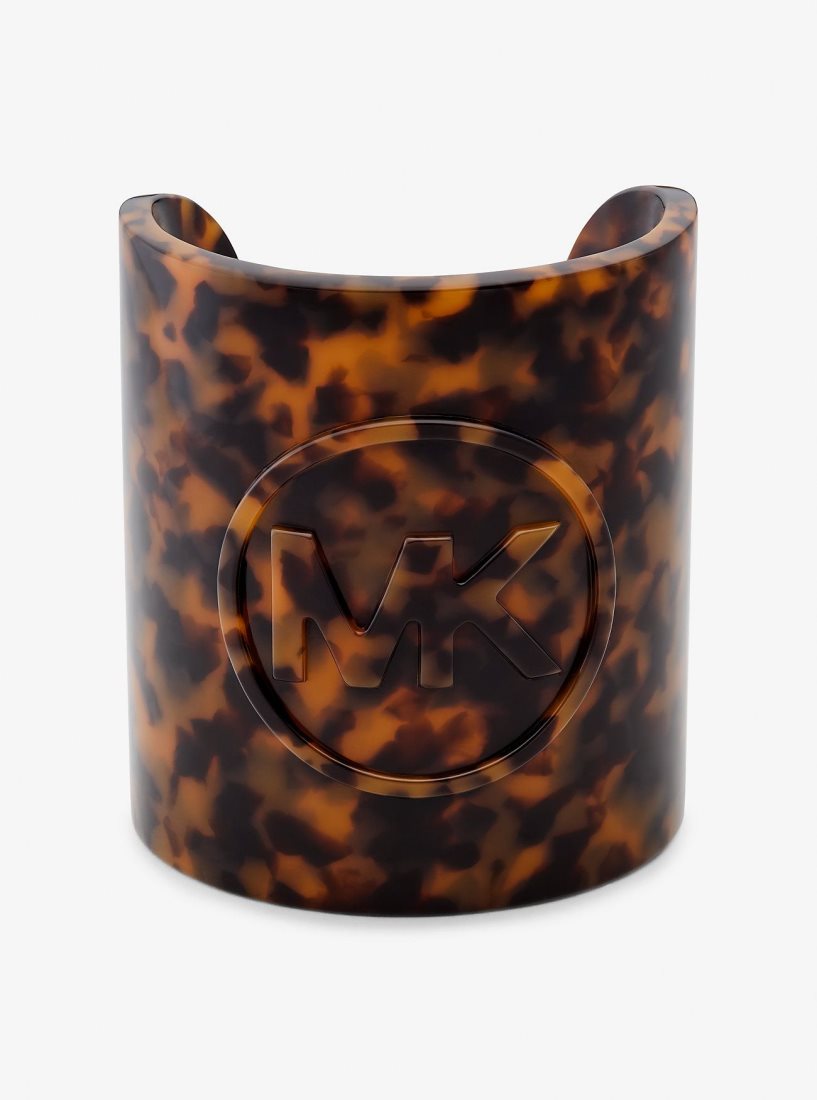 Bracelets Michael Kors Logo Tortoiseshell Acetate Cuff Femme Tortoise | 8439SYRQV