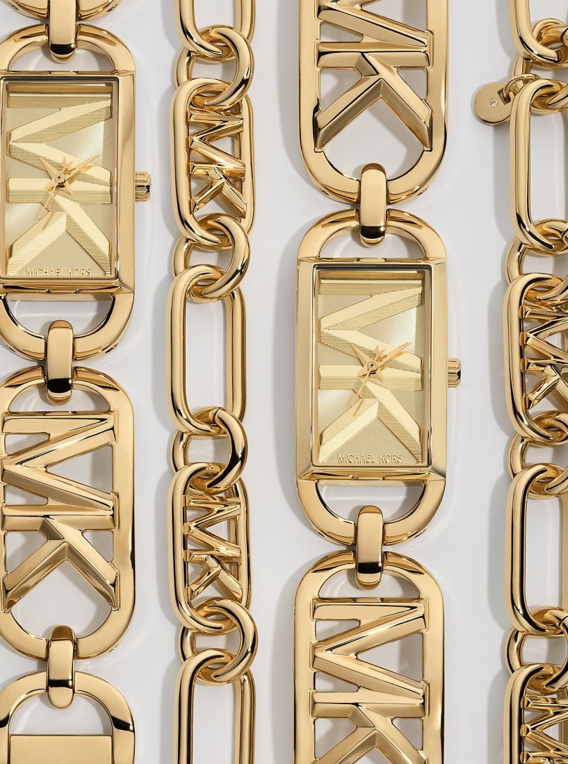 Bracelets Michael Kors Precious Metal-Plated Brass Chain Link Bracelet Femme Doré | 4026AOCVH