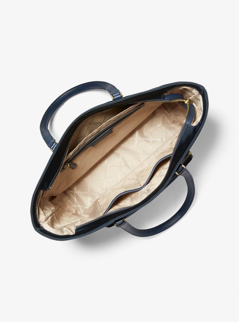 Cabas Michael Kors Cara Large Nylon Tote Bag Femme Bleu Marine | 2864IGKDT