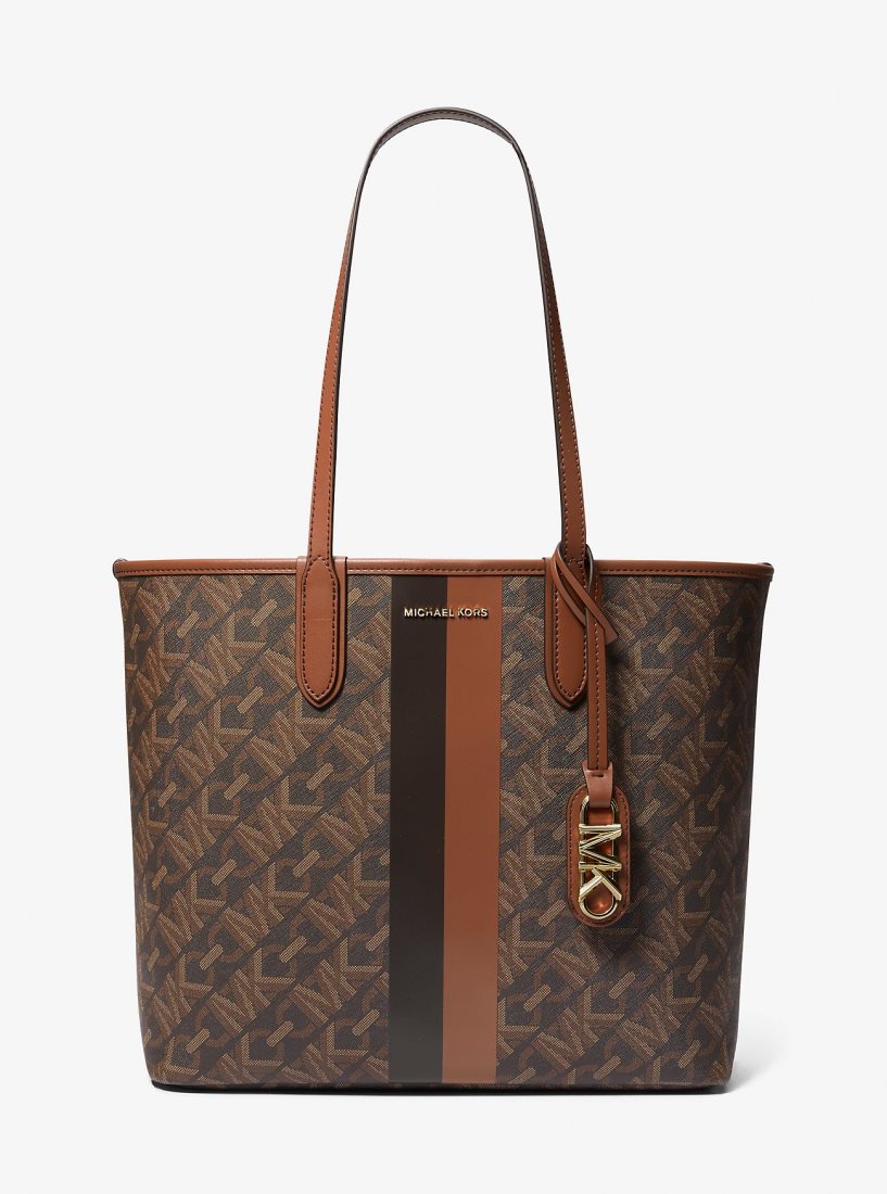Cabas Michael Kors Eliza Large Empire Signature Logo Tote Bag Femme Marron | 7520PMJID