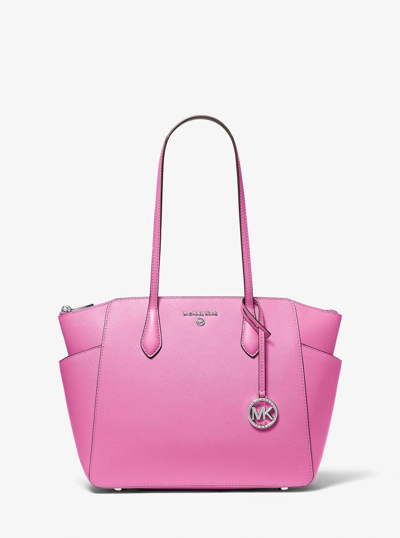 Cabas Michael Kors Marilyn Medium Saffiano Leather Tote Bag Femme Rose | 1964QSRNT