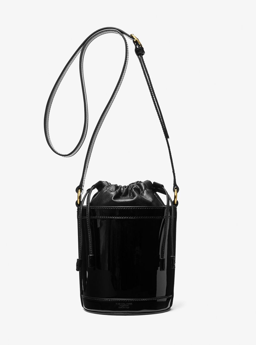 Cartable Michael Kors Audrey Medium Patent Leather Bucket Bag Femme Noir | 9206JUDSN
