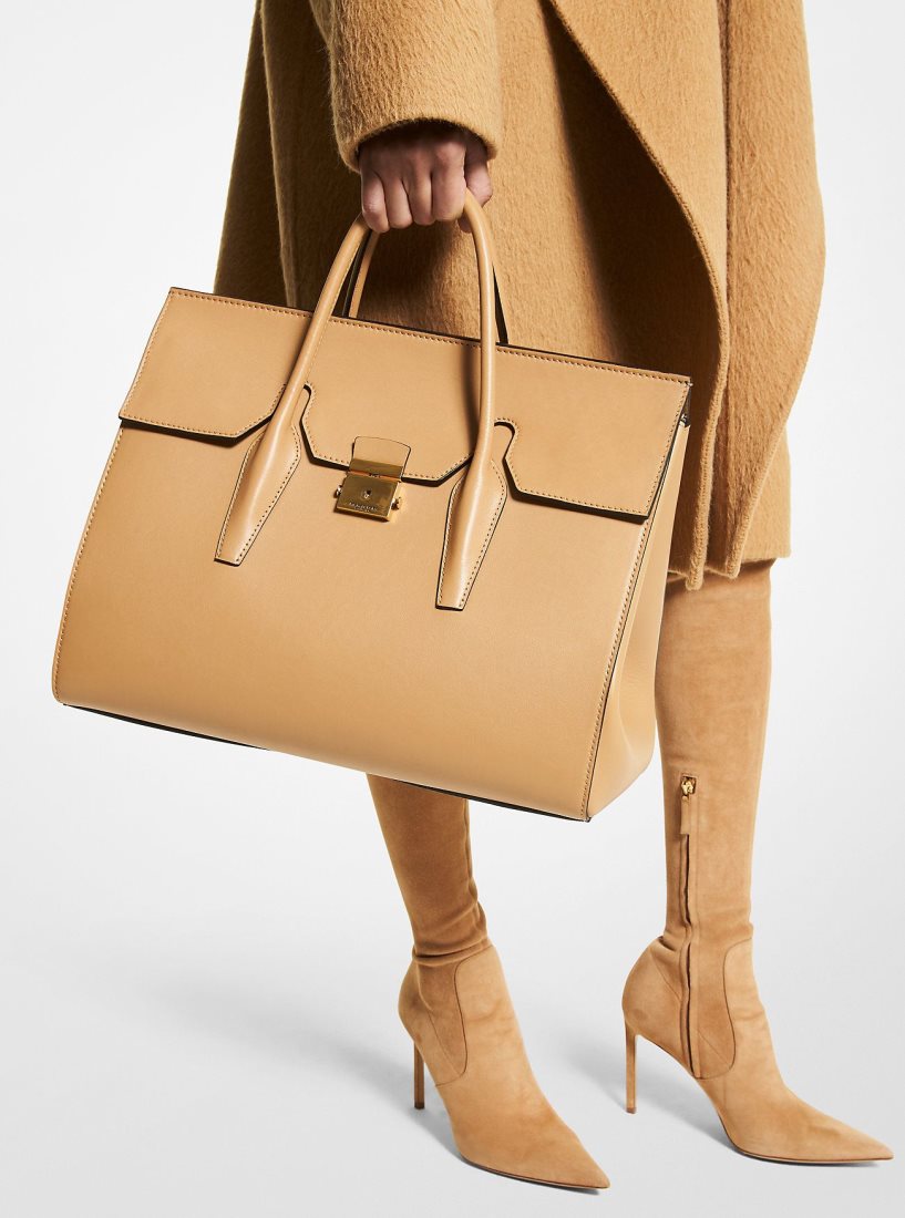 Cartable Michael Kors Campbell Leather Weekender Bag Femme Marron | 5634YGQVT