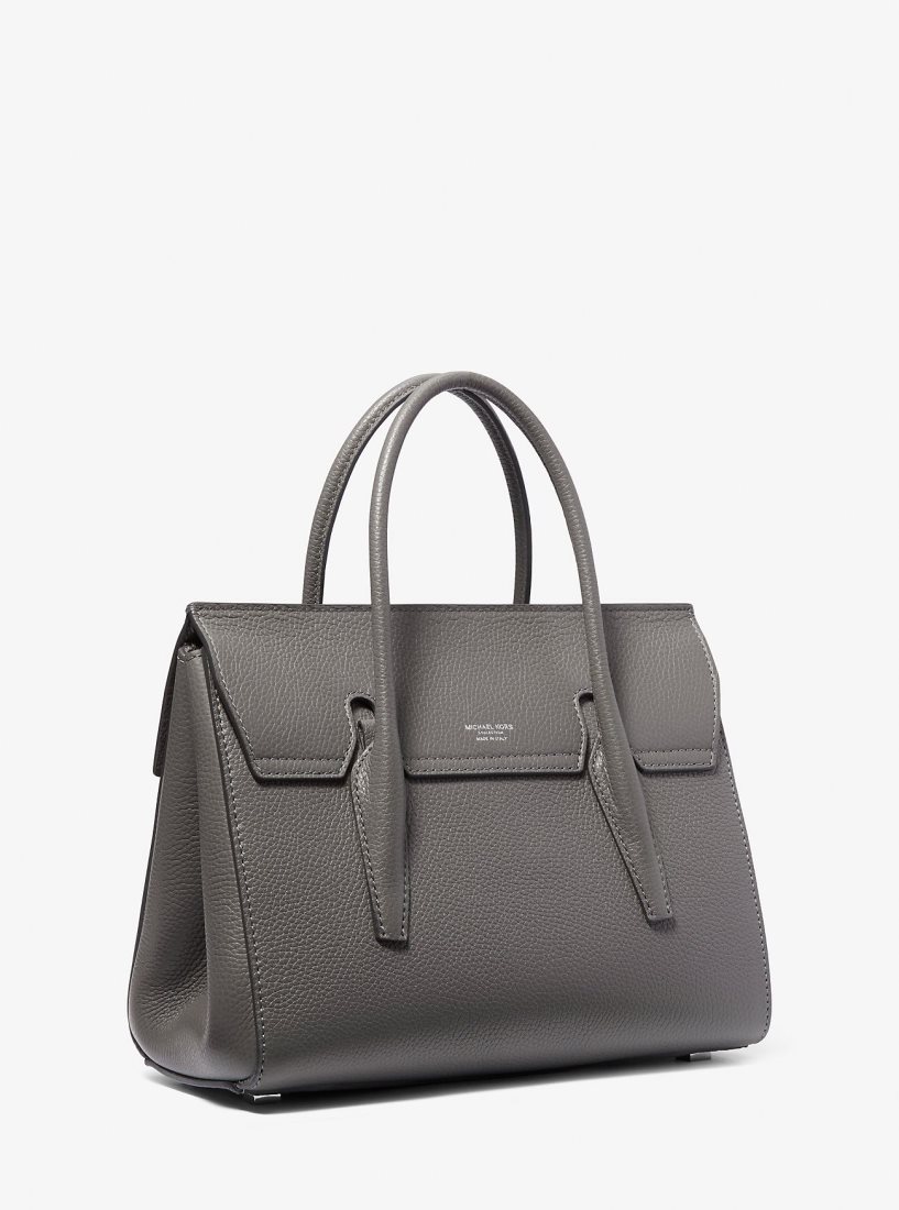 Cartable Michael Kors Campbell Medium Pebbled Leather Satchel Femme Slate | 2681HFSRM