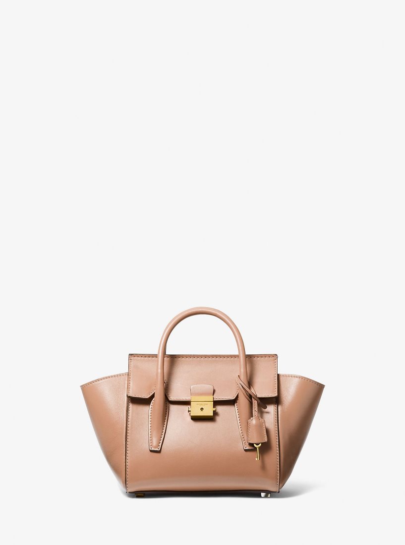 Cartable Michael Kors Campbell Mini Leather Satchel Femme Suntan | 9852HZPKR