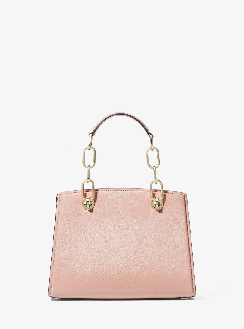 Cartable Michael Kors Cynthia Small Leather Satchel Femme Rose | 6082JIGMS